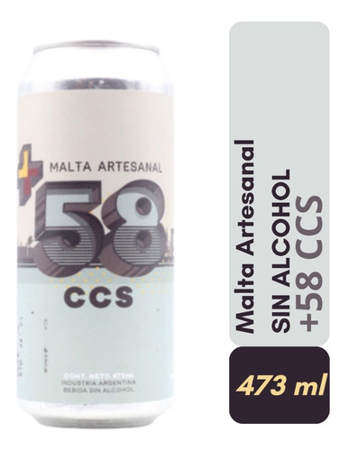 Malta Artesanal +58 Ccs Lata 473ml Sin Alcohol