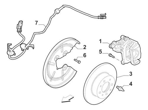 Cable De Freno Trasero Izquierdo Fiat