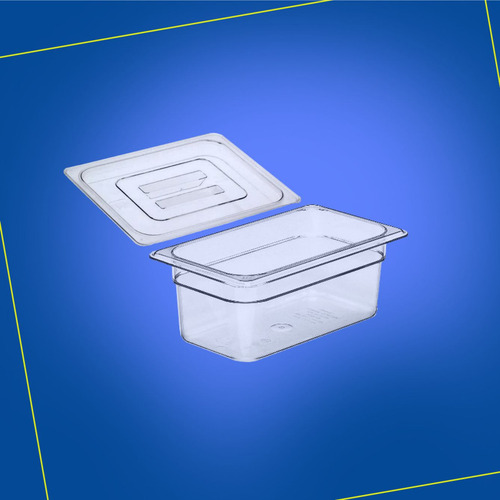 Kit De 4 Cubas Gastronômicas Com Tampa Acrilico 1/4 100mm