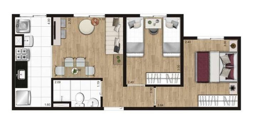 Imagem 2 de 18 de Apartamento 2 Dormitórios/a 300 Metros Do Metrô/terminal João - 022