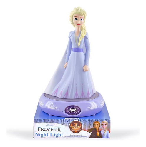 Frozen 2 Elsa Luz De Noche Led 15 Minutos De Iluminación