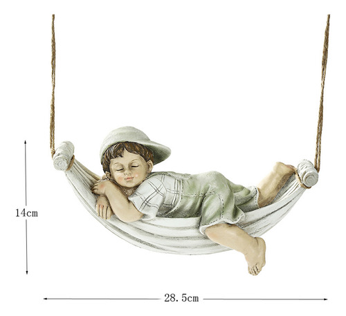 Estatuillas Niño Columpio Estatua Casa De Muñecas Jardín