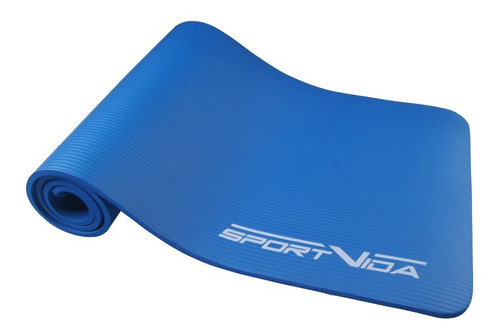 Mat De Yoga, Alfombra Espesor 10mm Extra Resistente Color Azul