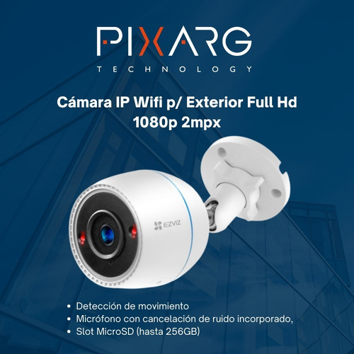 Imagen 2 de 8 de Camara Ip Wifi Ezviz Infrarroja Full Hd C3tn Exterior Audio