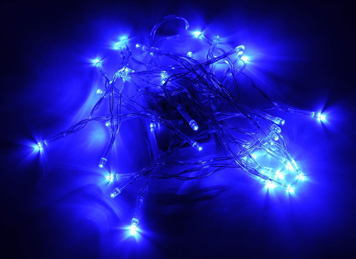 Cadena Karlling Aa De 40 Luces Led Azules Que Funciona Co...