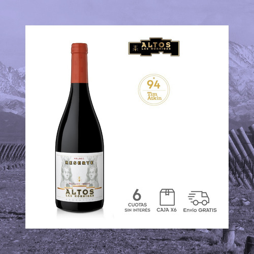 Imagen 3 de 4 de Vino Altos Las Hormigas Reserva Malbec Uco - Caja 6 X750ml