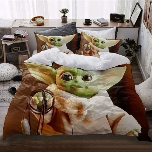 Funda De Edredón De Tamaño Doble, Baby Yoda