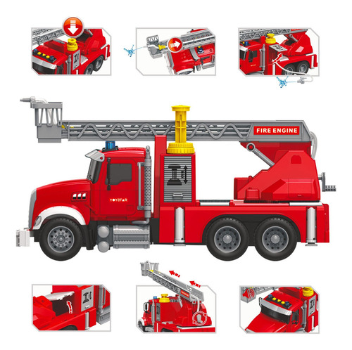 Fweaad Camión De Bomberos De Juguete Para Niños, Camión De