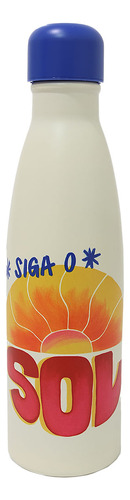 Garrafa Farm Glub Glub Siga O Sol 500 Ml Cor Branco