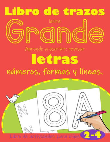 Libro: Libro De Trazos. Letra Grande. | Aprende A Escribi...