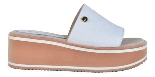 Imagen 1 de 7 de Zuecos Sandalias Bajos De Mujer De Cuero Pratt - Ferraro