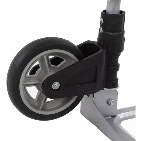 Carretilla Zorra Plegable De Metal Reforzado Hasta 70kgs Gris/negro