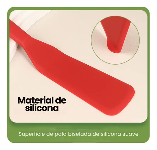 Trío Pala Espátula Silicona Utensilio Cocina Antiadherente