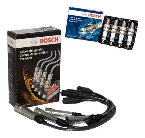 Kit Jogo Cabos E Velas Quantum 1.8 1989 Bosch Envio Rápido