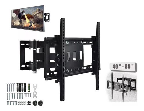 Soporte De Pared Para Pantalla Tv/monitor De 40 A 80 Negro