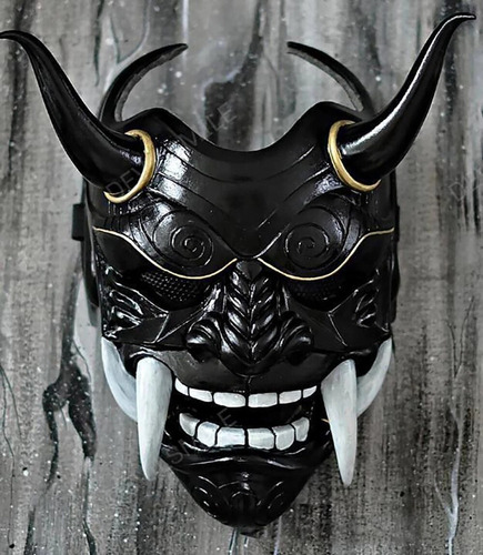 Máscara 2024: Demonio Rojo Japonés Oni Noh Hannya Kabuki Sam