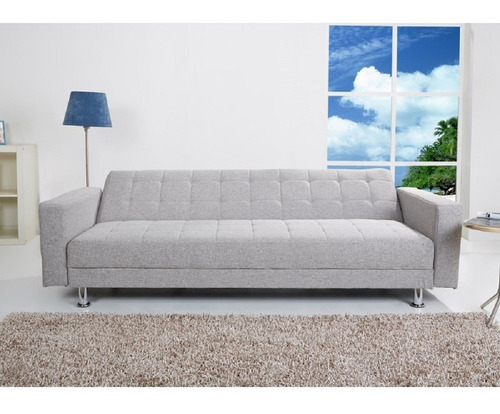 Sofacama Polka Tela Gris