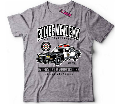 Remera Police Academy Rockabilly Garage T171 Dtg Premium