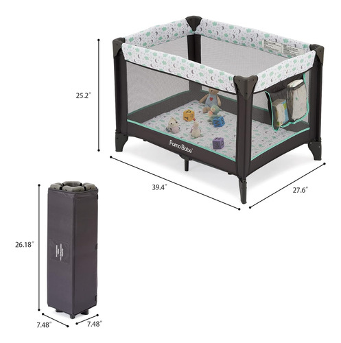 Pamo Babe Corralito Portátil Para Bebés, Corralito De Bebé P
