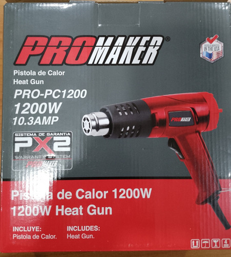 Pistola De Calor Promaker 1200w 