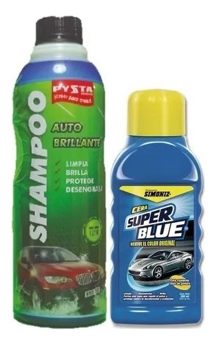 Shampoo Autobrillante Carro + Cera Restaurador Color Simoniz