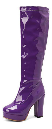 Botas De Tacón Alto Hasta La Rodilla De Moda Para Mujer Mult