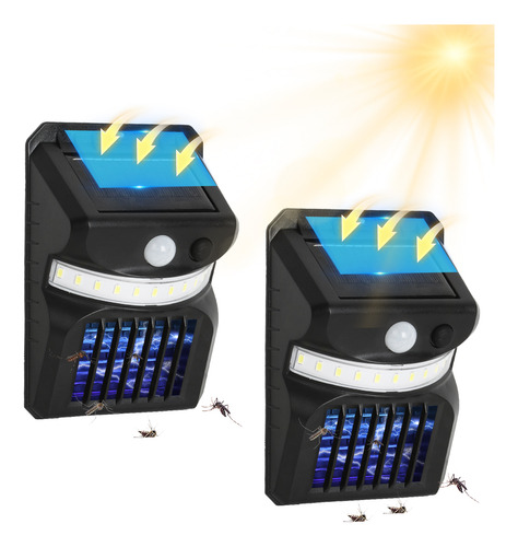 2pzs Lámpara Solar Exterior Cm-top Con Sensor De Movimiento Impermeable Luz Solar De Pared Para Suburbana Alumbrado Led Garaje Carretera Senderos Jardín