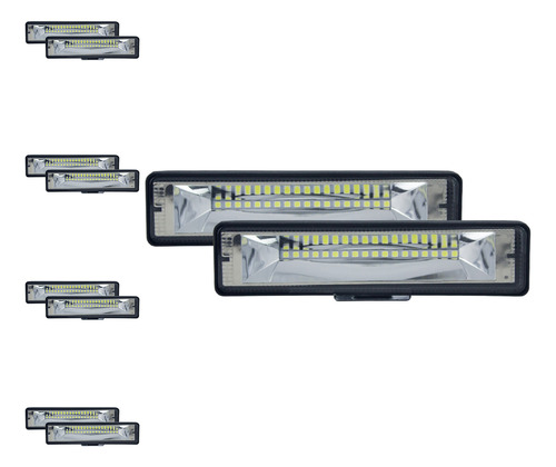 10 Faros Con Luz Blanca Tunelight 72w 18 Leds Auto/moto/jeep