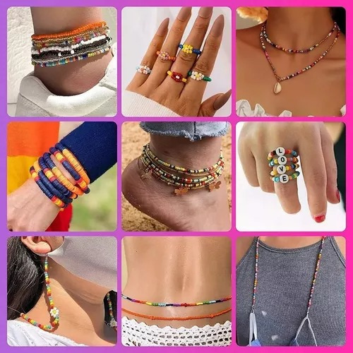 35000pcs Cuentas Kits Para Hacer Pulsera Joyas Collar Regalo