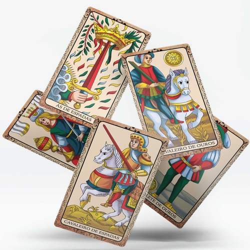 2 Unid Tarô Tarot De Marselha 78 Cartas Em Português Manual