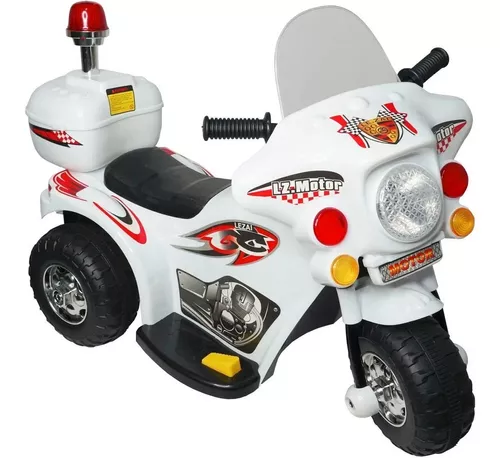 Motinha Moto Infantil Elétrica Brinquedo Motoquinha Branca