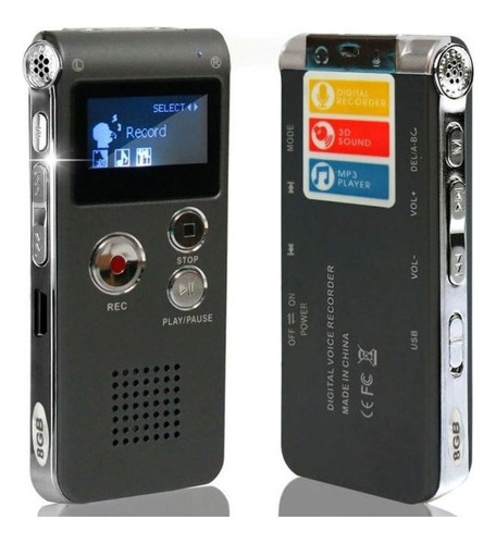 Grabadora De Voz Profesional 8gb Mp3 Alta Calidad De Sonido