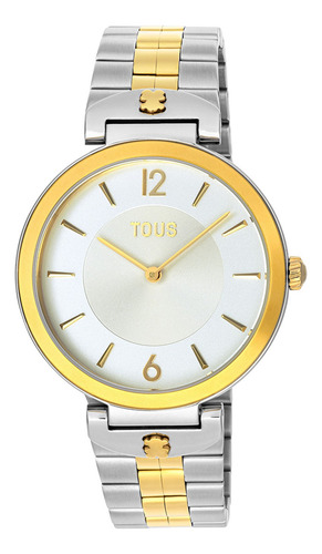 Reloj Analógico Con Brazalete De Acero Ipg Dorado S-band Correa Plateado