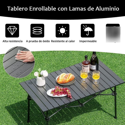 Mesa Plegable Ajustable Portatil Camping Picnic Resistente