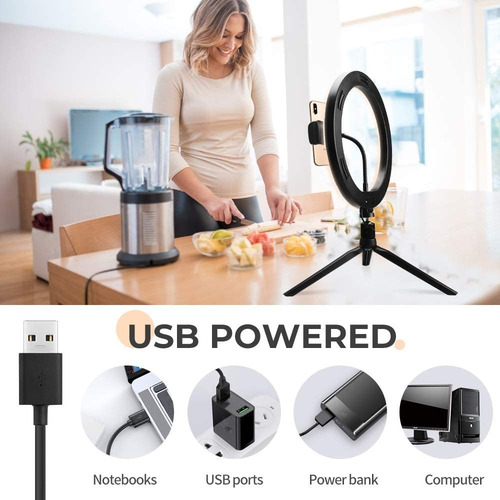 Luz De Anillo Selfie Tripie 10.2 Inch Aro Led Soporte Móvil