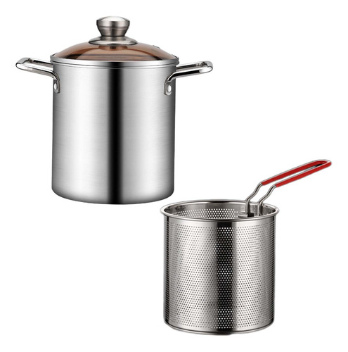Olla Para Freír Con Doble Mango, Olla Con Cesta De Freidora