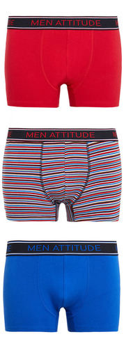 Boxer Tripack Rapport / Liso Rojo Hombre Fashion's Park