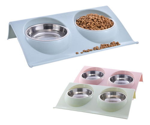 Cuencos Dobles Para Perros Cuenco De Acero Inoxidable Para M