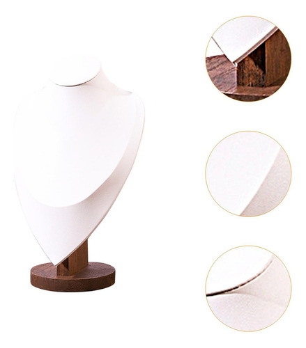 Colar Display Busto Jóias Titular Decoração Branco Grande