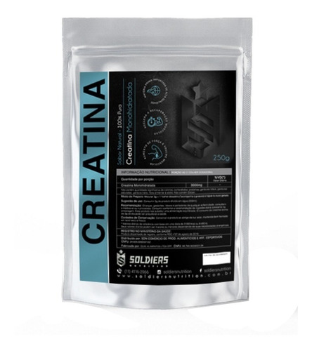 Creatina Monohidratada 250g - 100% Pura - Soldiers Nutrition