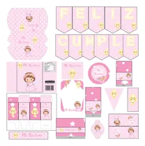 Comprar Kit Imprimible Cumpleaños,candy Bar Bautismo Personalizable.