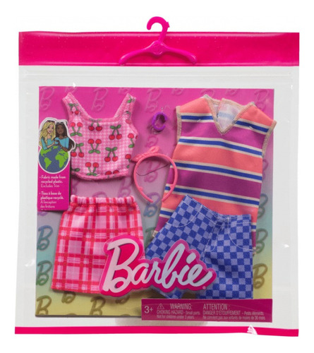 Ropa De Barbie - Bermuda Y Remera Para Barbi Y Ken - Mattel