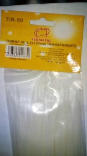Imagen 2 de 3 de Amarra Cable Tirrap 10 Centimetro X 2.5 100pza