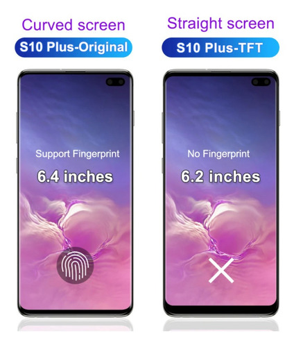 Imagen 2 de 6 de Pantalla Lcd+marco Compatible Con Samsung S10 Plus S10+ G975