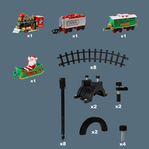 Set De Tren Navideño Con Sonidos Y Luces Eléctrico