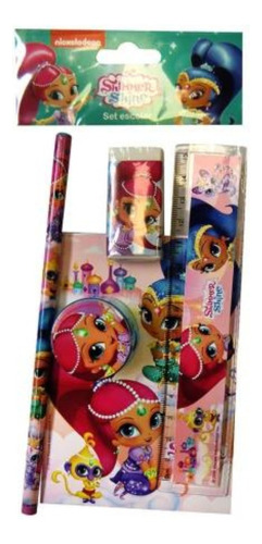 Set Escolar - 5 Piezas - Shimmer & Shine 