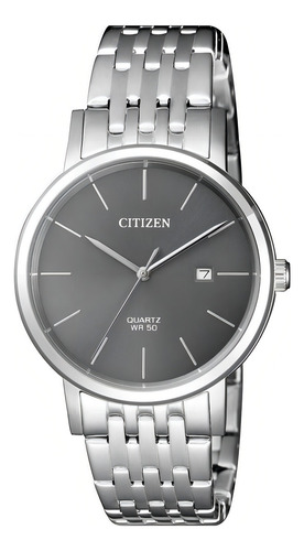 Relógio Citizen Quartz Masculino Bi5070-57h / Tz20699w Cor da correia Prateado Cor do bisel Prateado Cor do fundo Preto