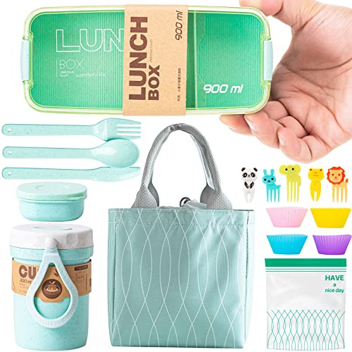 Bento Caja De Almuerzo Set Para Adultos Establecido 3 Fjth9