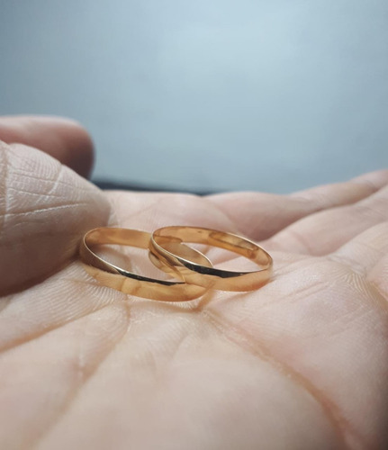 1 Aliança De Moedasantiga Fina 3mm Ou 2mm Abaulada