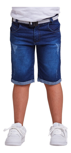 Bermuda Jeans Sarja Infantil Menino Short Masculino